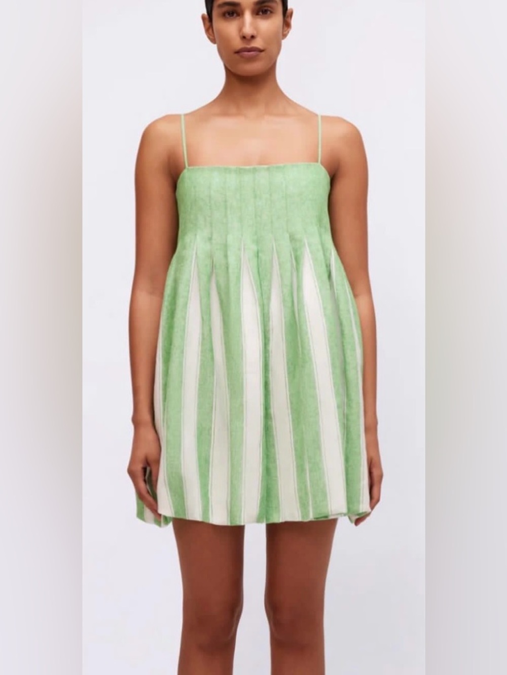 Jonathan Simkhai Mint and White Striped Sundress